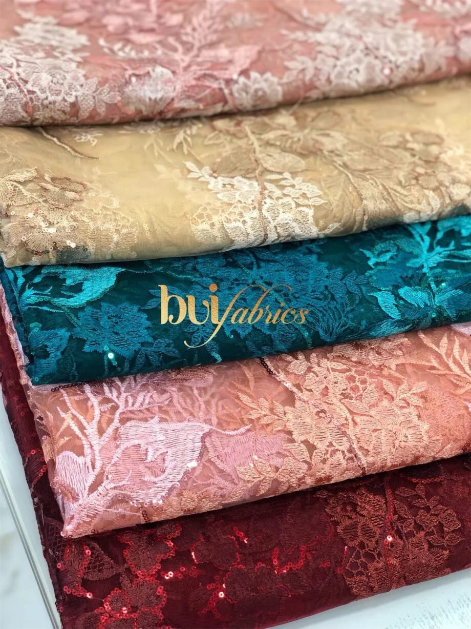 OYINKAN EMBROIDERED SEQUINNED LACE