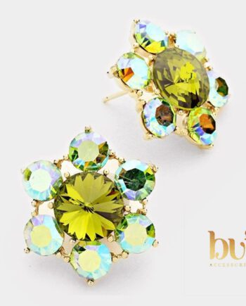 Genuine Austrian Crystal Flower Earrings