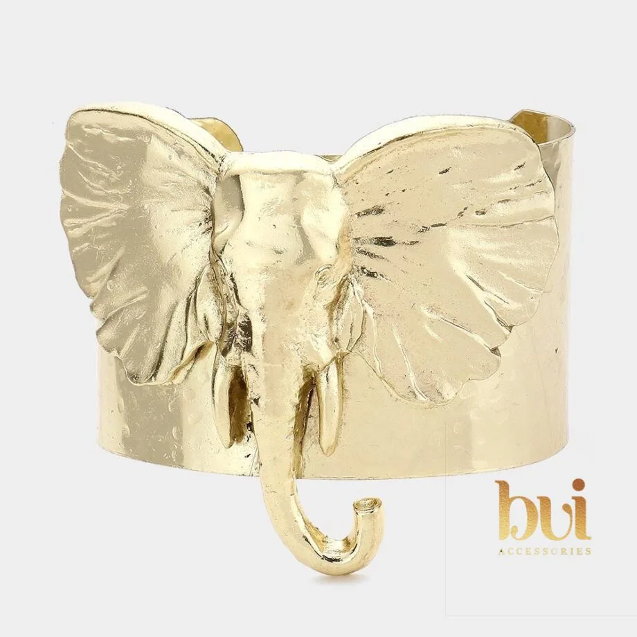 Metal Elephant Cuff Bracelet