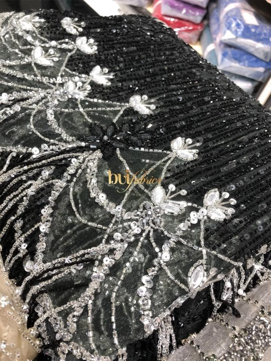 CHIOMA CRYSTAL TASSLE TULLE