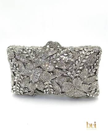 Ethereal Bloom Rhinestone Clutch