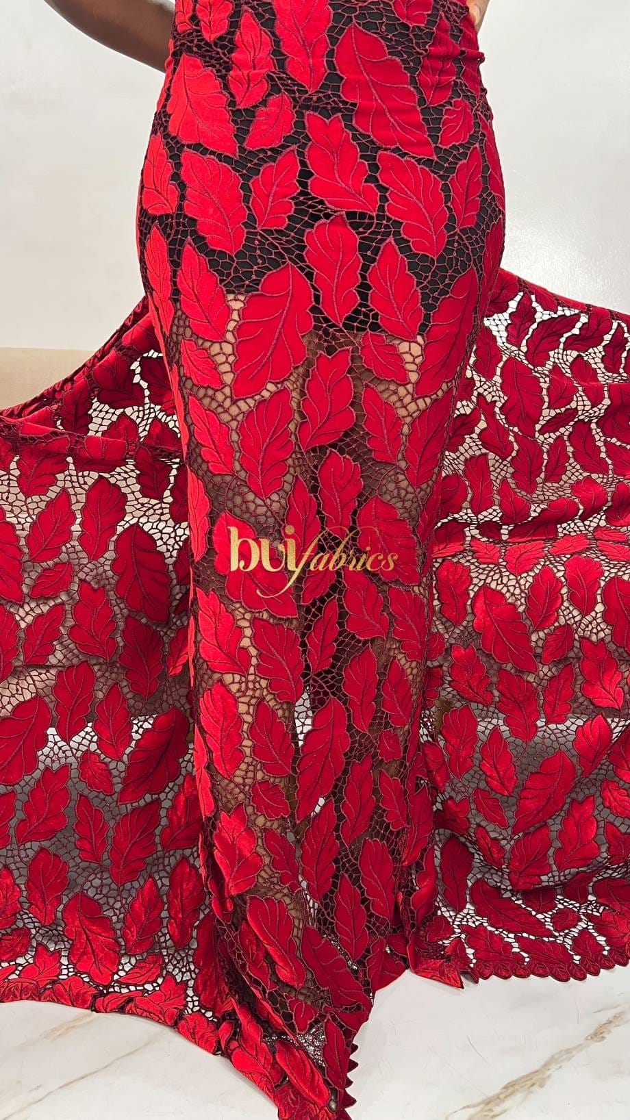 Aryike Leaf Velvet Tulle