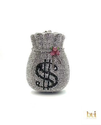 Money Bag Crystal Clutch