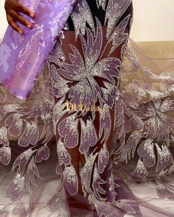 Nkiruka 3D Ruffle Beaded Tulle