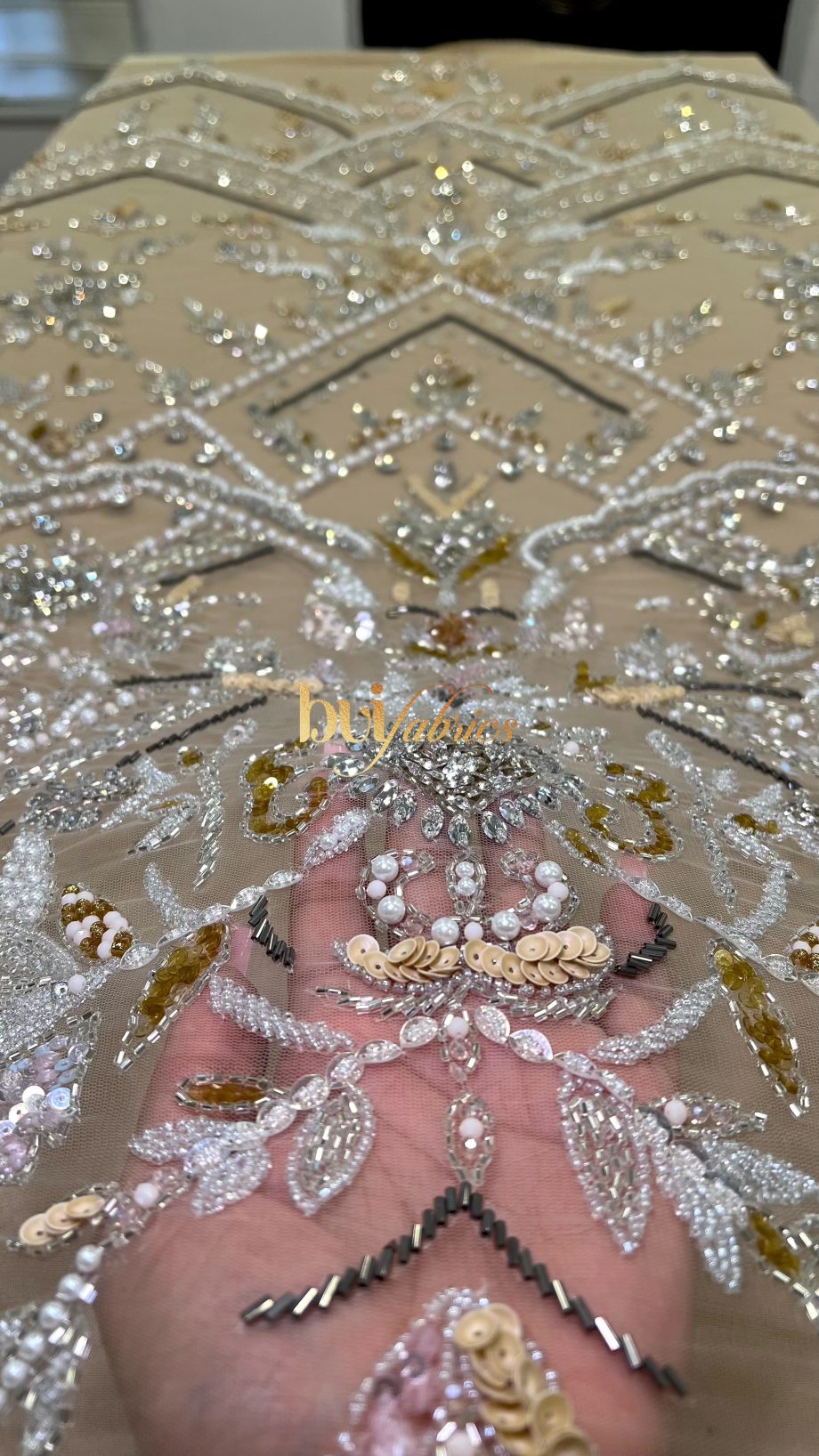 Catherine Pearl Jewelled Tulle