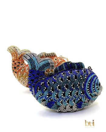 Fish Rhinestone Clutch Bag