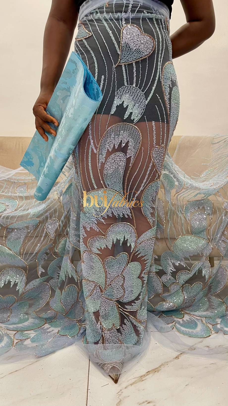 Toyo Baby Beaded Sequinned Tulle