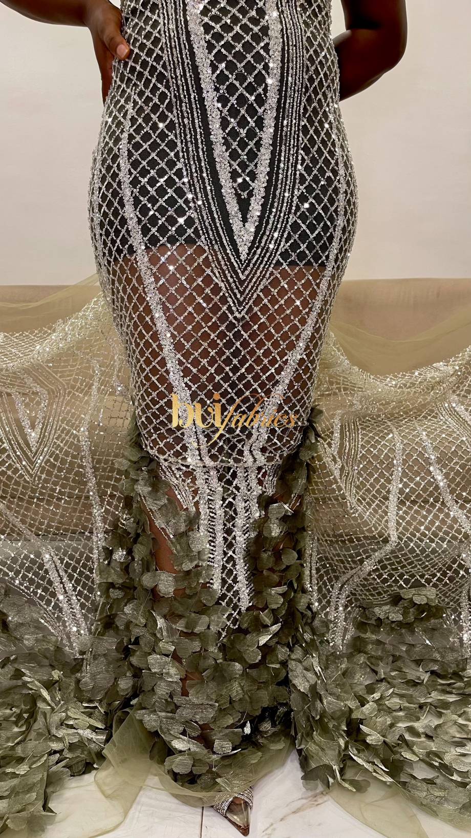 Bianca 3D Panel Chiffon Tulle