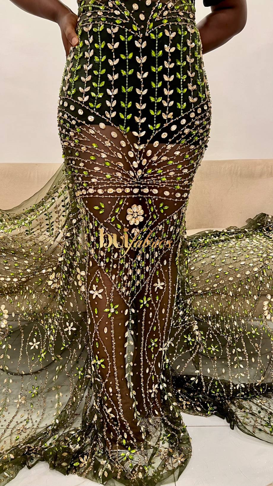 Somto Beaded Crystal Tulle