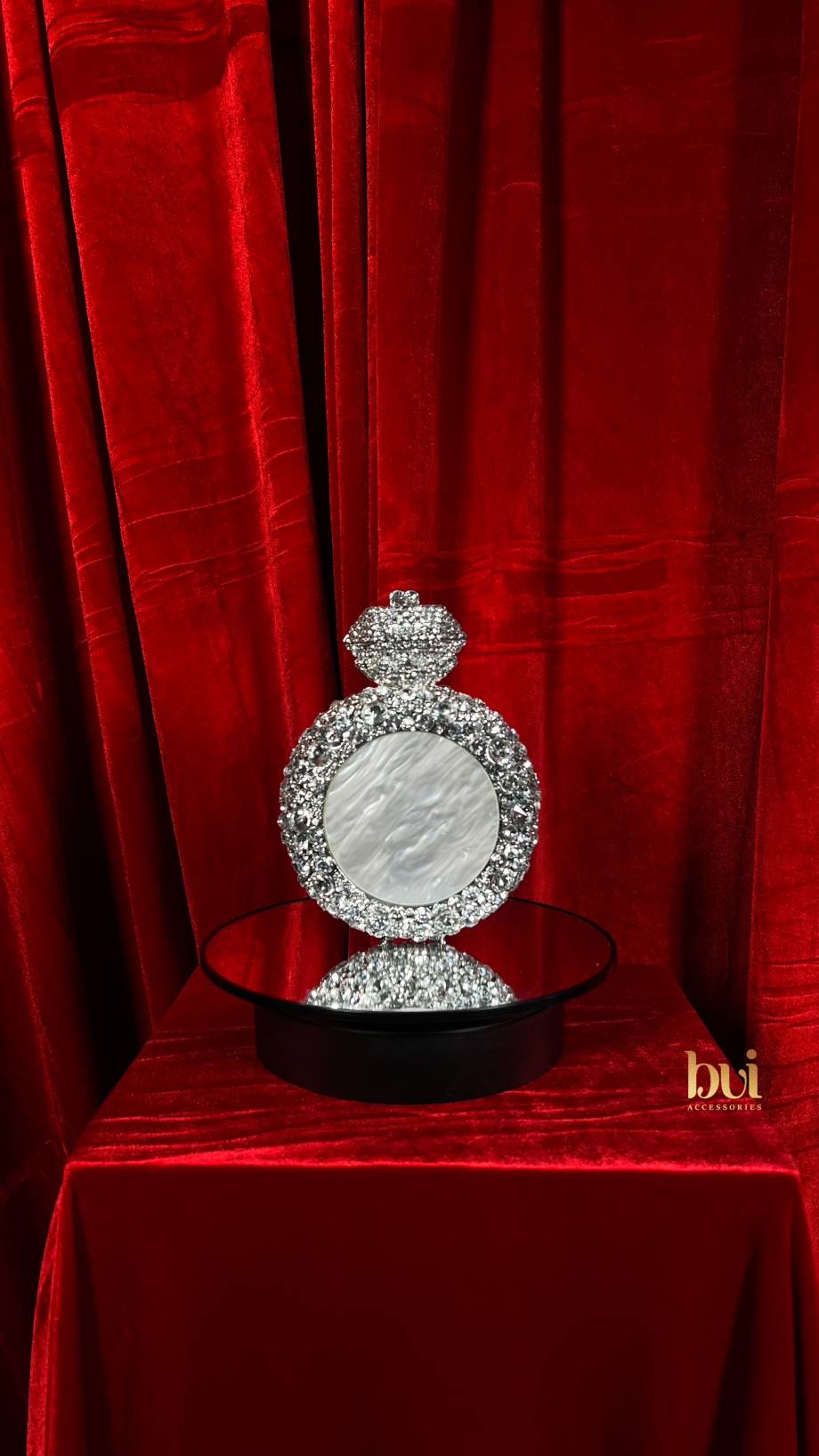 Rhinestone Crystal Ring Clutch Bag