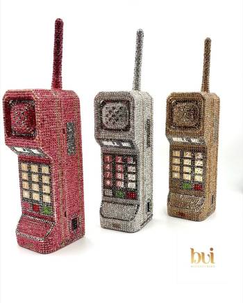 Cellphone Rhinestone Clutch Bag