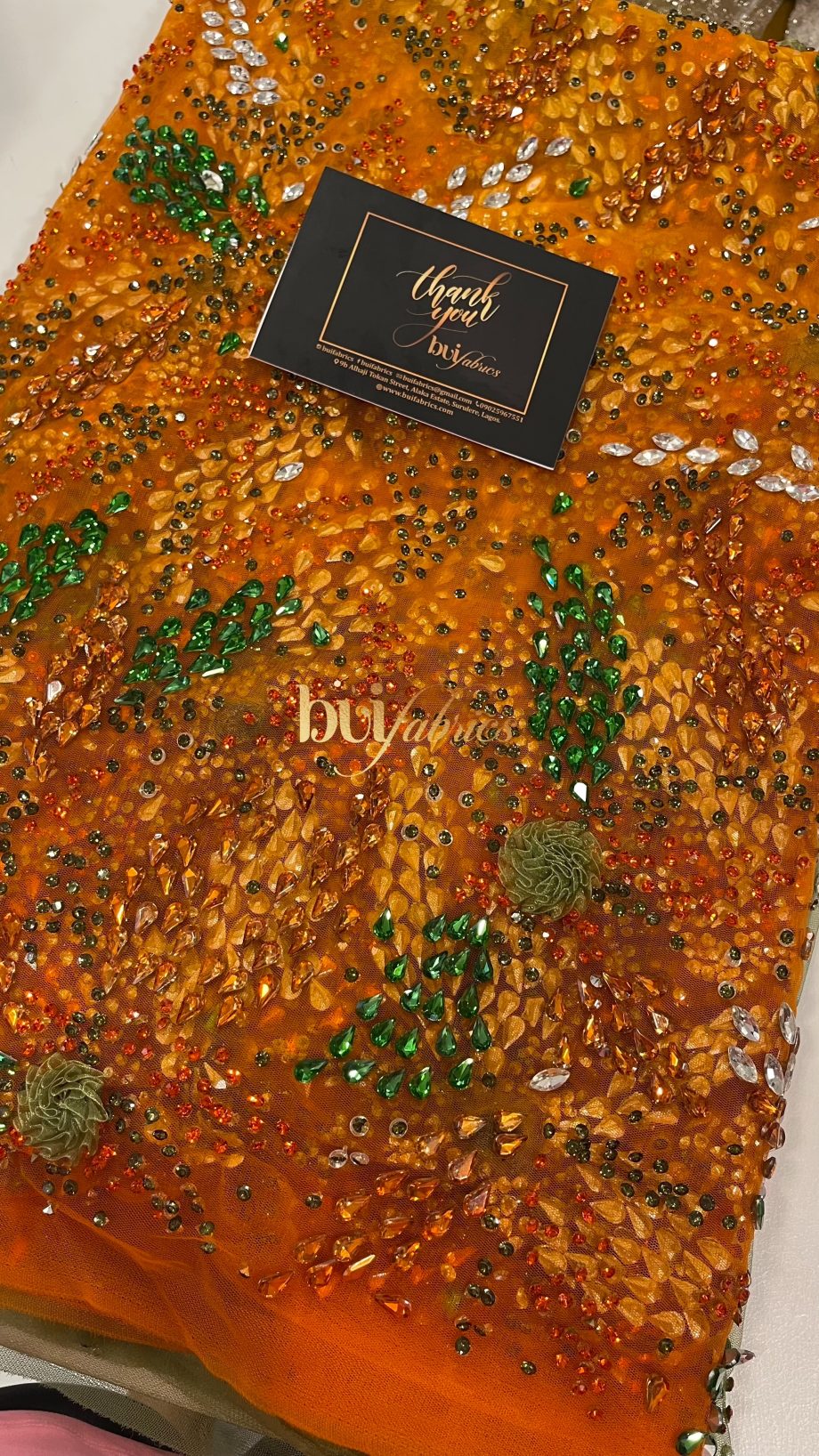 Kenny Ombré Handbeaded Crystal Beaded Tulle