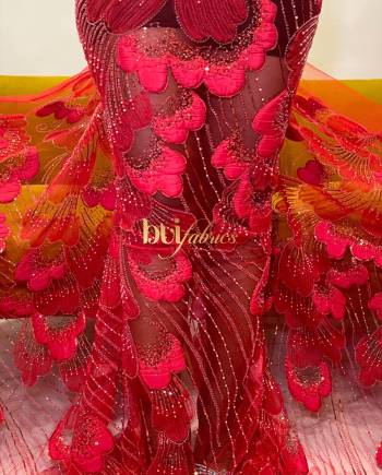 Chiamanda Ruffle Beaded Tulle