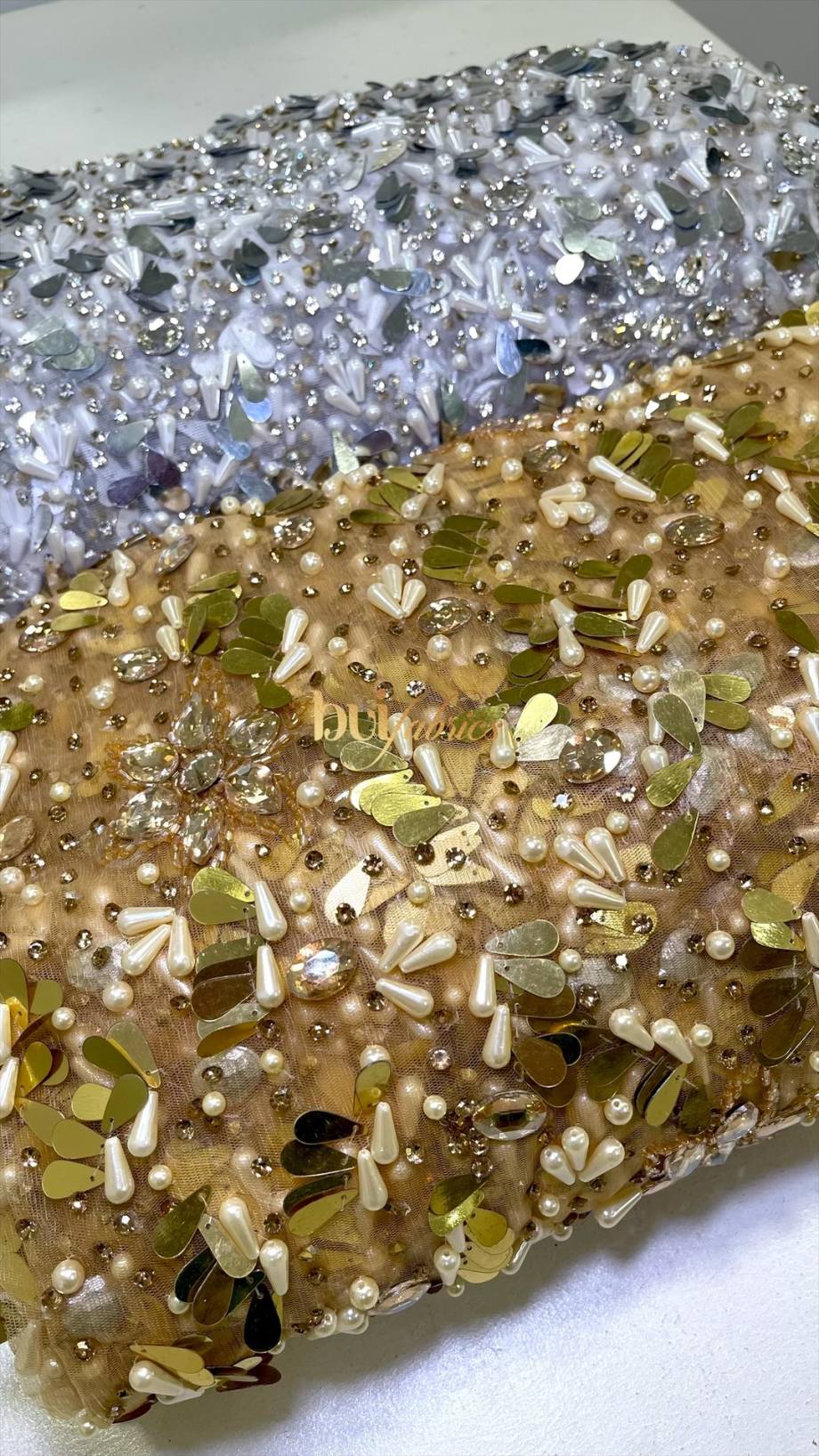 Pearly Princess Jewelled Crystal Tulle
