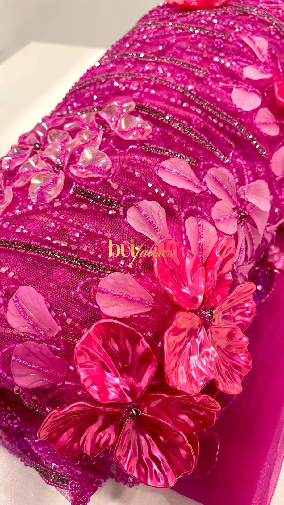 Adina 3D Jewelled Floral Tulle