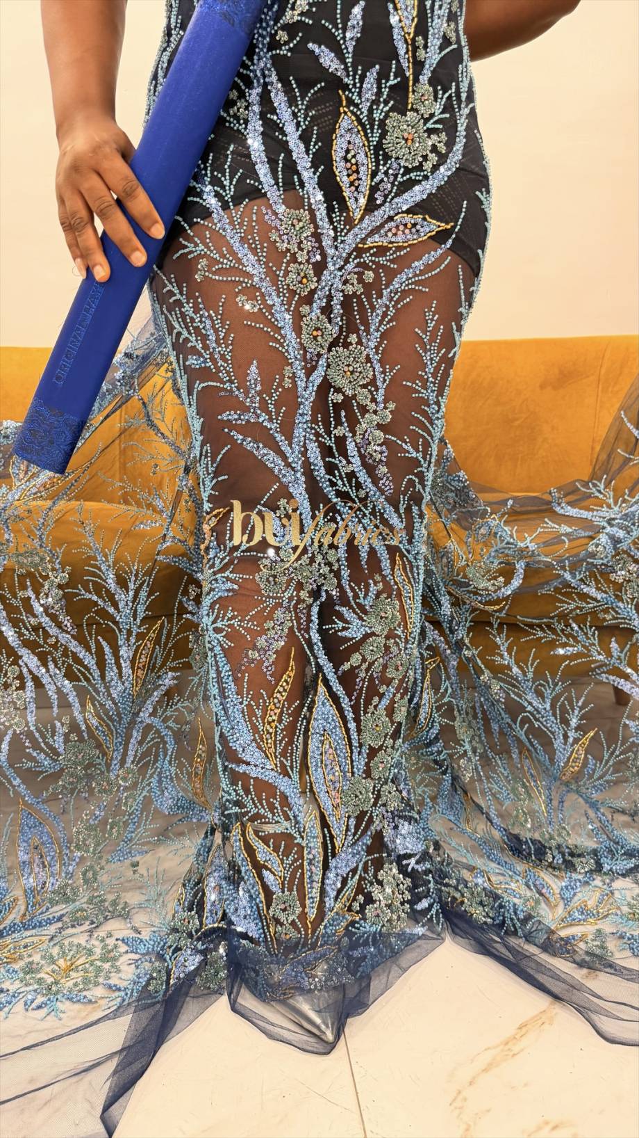 Chinwe Handbeaded Tulle
