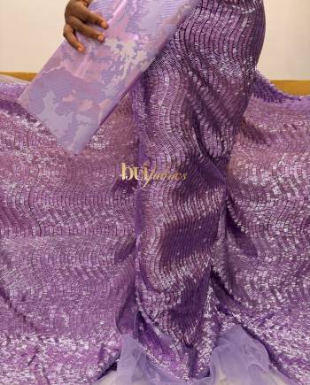 Zara Metallic Wave Sequin Tulle